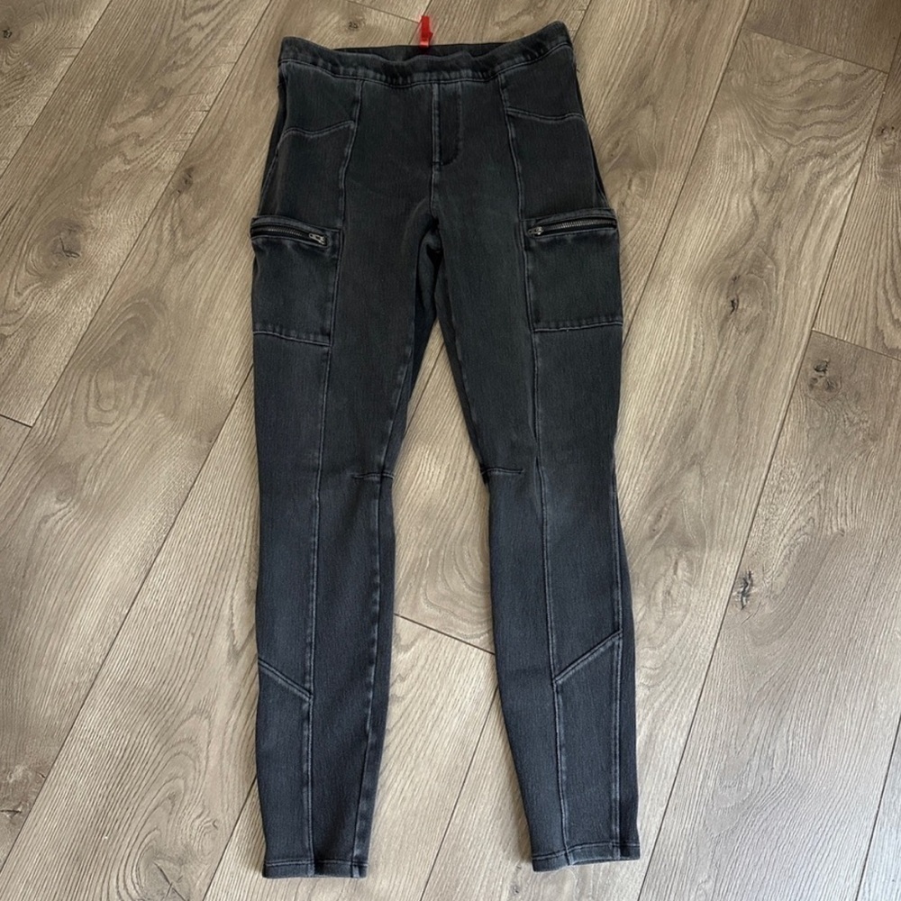 SPANX Cargo Moto Streetwise Black pullon jeggings Jeans size Large
